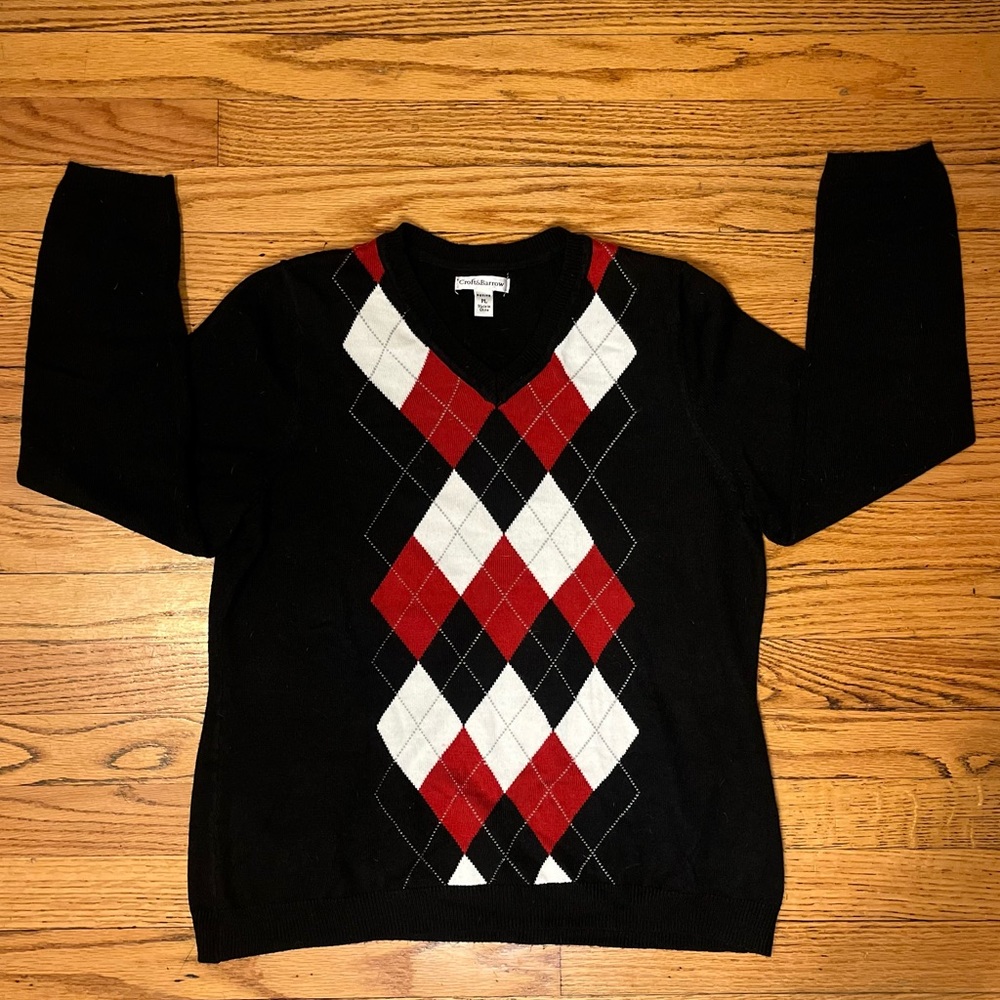 croft & barrow plaid sweater || size petite